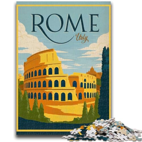 Puzzle für Erwachsene, 1000 Rom-Italien-Reiseposter, Lernspiel, Herausforderung, Spielzeug, Wanddekoration, einzigartige Geburtstags (Größe 38x26cm) von NCVAZHASO
