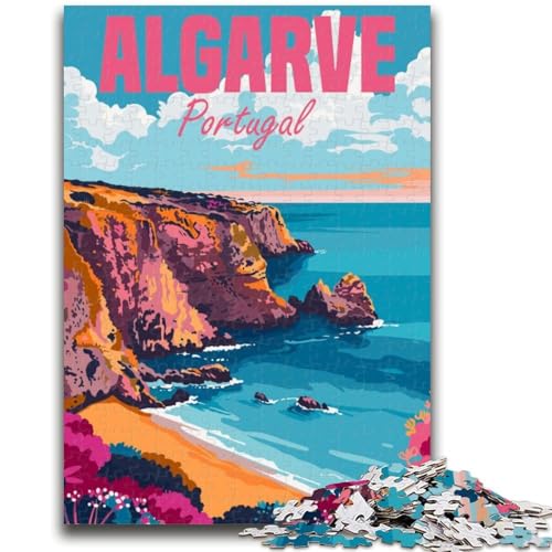 Puzzle für Erwachsene, 1000 Teile, Algarve-Küste, Portugal, hilft dem Gehirn, süchtig machendes Spielzeug zur Förderung der Geduld, EIN Kunstwerk (Größe 38x26cm) von NCVAZHASO