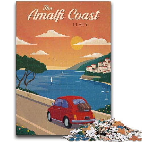 Puzzle für Erwachsene, 1000 Teile, Amalfiküste, hilft dem Gehirn, süchtig machendes Spielzeug zur Förderung der Geduld, EIN Kunstwerk (Größe 38x26cm) von NCVAZHASO