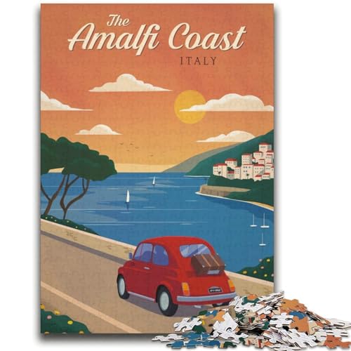 Puzzle für Erwachsene, 1000 Teile, Amalfiküste, hilft dem Gehirn, süchtig machendes Spielzeug zur Förderung der Geduld, EIN Kunstwerk (Größe 38x52cm) von NCVAZHASO