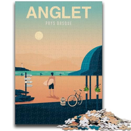 Puzzle für Erwachsene, 1000 Teile, Anglet Beach Cityscape, hilft dem Gehirn, süchtig machendes Spielzeug zur Förderung der Geduld, EIN Kunstwerk (Größe 50x70cm) von NCVAZHASO