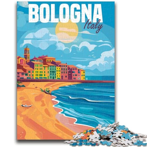 Puzzle für Erwachsene, 1000 Teile, Bologna, Italien, für Kinder ab 14 Jahren, interessante Geschenke zur Stressreduzierung für Freunde und Familie (Größe 38x26cm) von NCVAZHASO
