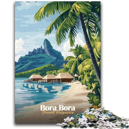 Puzzle für Erwachsene, 1000 Teile, Bora Bora, tropisches Paradies, anspruchsvolles Spiel und Familienspiel, Wanddekoration, einzigartige Geburtstags (Größe 38x26cm) von NCVAZHASO