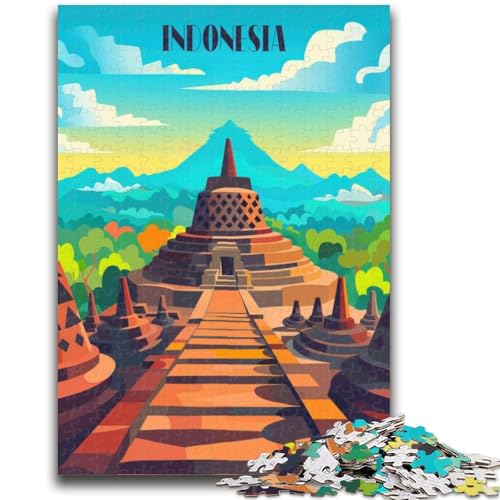 Puzzle für Erwachsene, 1000 Teile, Borobudur Serenity, Familienspaß für die ganze Familie, Erwachsene und Kinder ab 14 Jahren (Größe 50x70cm) von NCVAZHASO