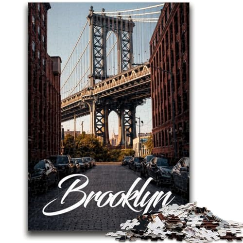 Puzzle für Erwachsene, 1000 Teile, Brooklyn, hilft dem Gehirn, süchtig machendes Spielzeug zu trainieren, um Geduld zu fördern, EIN Kunstwerk (Größe 38x26cm) von NCVAZHASO