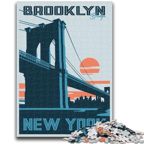Puzzle für Erwachsene, 1000 Teile, Brooklyn-Stadtbild, hilft dem Gehirn, süchtig machendes Spielzeug zu trainieren, um Geduld zu fördern, EIN Kunstwerk (Größe 50x70cm) von NCVAZHASO