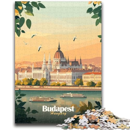 Puzzle für Erwachsene, 1000 Teile, Budapester Parlamentsgebäude, für Kinder ab 14 Jahren, interessante Geschenke zur Stressreduzierung für Freunde und Familie (Größe 38x26cm) von NCVAZHASO
