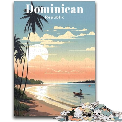 Puzzle für Erwachsene, 1000 Teile, Dominikanische Republik, Reisen, hilft dem Gehirn, trainiert süchtig machendes Spielzeug, um Geduld zu fördern, EIN Kunstwerk (Größe 38x26cm) von NCVAZHASO