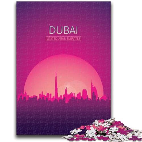 Puzzle für Erwachsene, 1000 Teile, Dubai, VAE, anspruchsvolles Spiel und Wanddekoration für die ganze Familie, einzigartige Geburtstags (Größe 38x26cm) von NCVAZHASO
