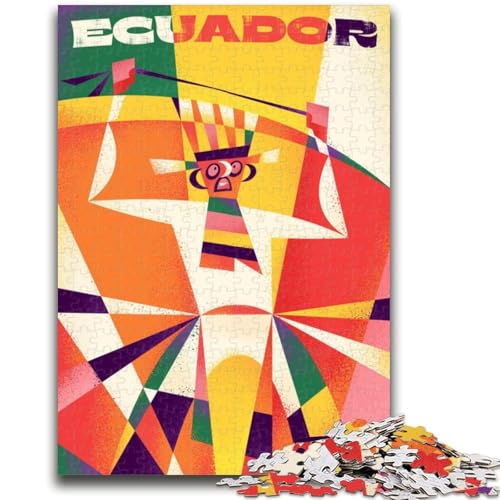 Puzzle für Erwachsene, 1000 Teile, Ecuador, geometrische Kunst, anspruchsvolles Spiel und Familienspiel, Wanddekoration, einzigartige Geburtstags (Größe 50x70cm) von NCVAZHASO