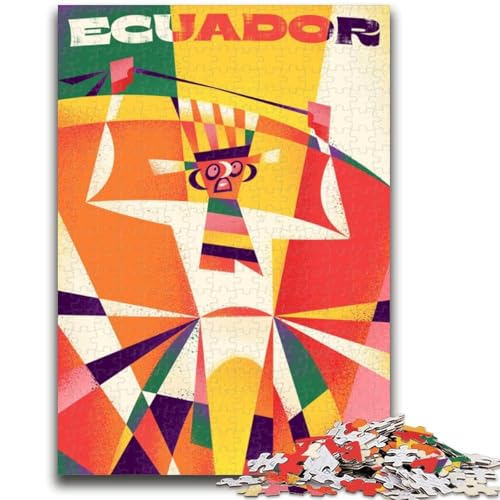 Puzzle für Erwachsene, 1000 Teile, Ecuador, geometrische Kunst, hilft dem Gehirn, süchtig machendes Spielzeug zur Förderung der Geduld, EIN Kunstwerk (Größe 38x26cm) von NCVAZHASO