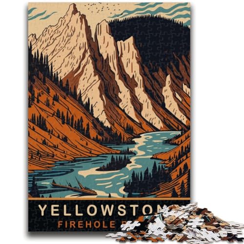 Puzzle für Erwachsene, 1000 Teile, Firehole River Yellowstone, für Kinder ab 14 Jahren, interessante Geschenke zur Stressreduzierung für Freunde und Familie (Größe 38x26cm) von NCVAZHASO