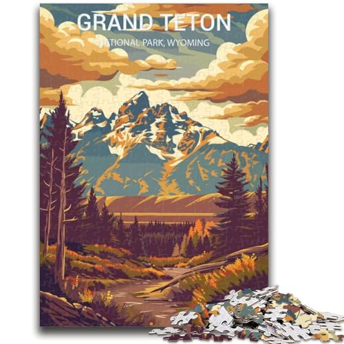 Puzzle für Erwachsene, 1000 Teile, Grand-Teton-Nationalpark Anspruchsvolles Spiel und Familienspiel, Wanddekoration, einzigartige Geburtstags (Größe 50x70cm) von NCVAZHASO