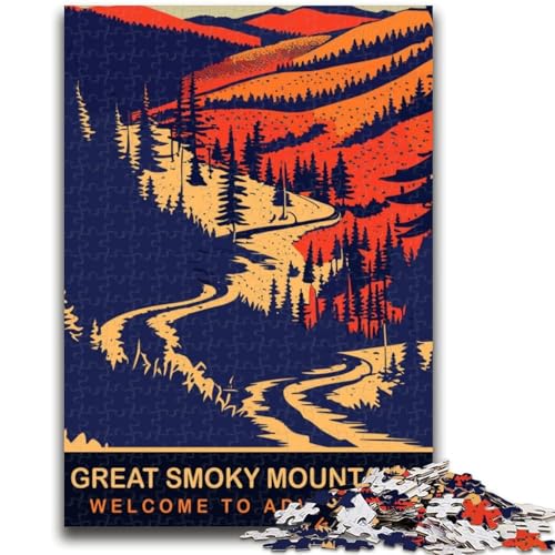 Puzzle für Erwachsene, 1000 Teile, Great Smoky Mountains, für Lernspiele, herausforderndes Spielzeug, ganze Familie (Größe 38x26cm) von NCVAZHASO