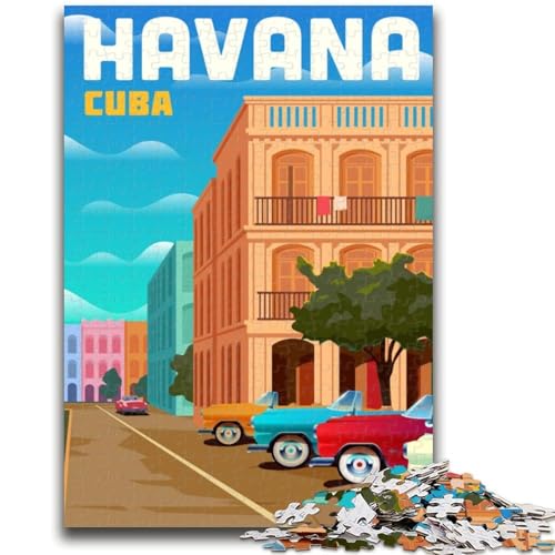 Puzzle für Erwachsene, 1000 Teile, Havanna, hilft dem Gehirn, süchtig machendes Spielzeug zu trainieren, um Geduld zu fördern, EIN Kunstwerk (Größe 38x26cm) von NCVAZHASO