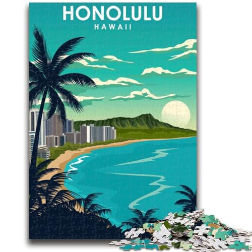 Puzzle für Erwachsene, 1000 Teile, Honolulu, Hawaii-Reise, hilft dem Gehirn, süchtig machendes Spielzeug zur Förderung der Geduld, EIN Kunstwerk (Größe 50x70cm) von NCVAZHASO