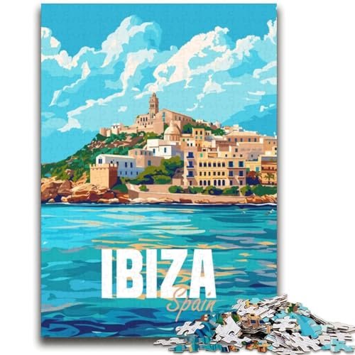 Puzzle für Erwachsene, 1000 Teile, Ibiza, Spanien, Reise, Lernspiel, Herausforderungsspielzeug, ganze Familie (Größe 38x52cm) von NCVAZHASO