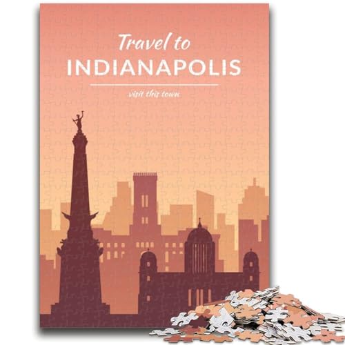 Puzzle für Erwachsene, 1000 Teile, Indianapolis, für Lernspiele, Herausforderungsspielzeug, ganze Familie (Größe 38x26cm) von NCVAZHASO