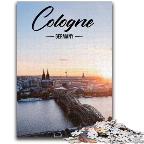Puzzle für Erwachsene, 1000 Teile, Köln, anspruchsvolles Spiel und Familienspiel, Wanddekoration, einzigartige Geburtstags (Größe 38x26cm) von NCVAZHASO