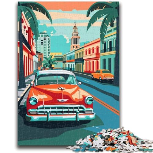 Puzzle für Erwachsene, 1000 Teile, Kuba-Stadtbild, Familienspaß für die ganze Familie, Erwachsene und Kinder ab 14 Jahren (Größe 50x70cm) von NCVAZHASO