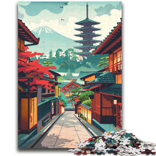 Puzzle für Erwachsene, 1000 Teile, Kyoto-Reiseposter, für Kinder ab 14 Jahren, interessante Geschenke zur Stressreduzierung für Freunde und Familie (Größe 38x52cm) von NCVAZHASO