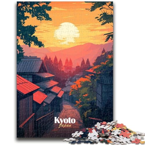 Puzzle für Erwachsene, 1000 Teile, Kyoto-Sonnenuntergangslandschaft, Lernspiel, herausforderndes Spielzeug, ganze Familie (Größe 50x70cm) von NCVAZHASO