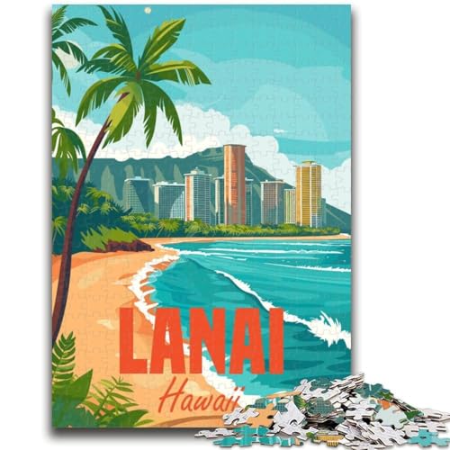 Puzzle für Erwachsene, 1000 Teile, Lanai Island Hawaii, Familienspaß für die ganze Familie, Erwachsene und Kinder ab 14 Jahren (Größe 50x70cm) von NCVAZHASO
