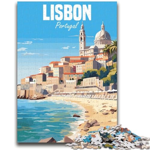 Puzzle für Erwachsene, 1000 Teile, Lissabon, Portugal, Familienspaß, ganze Familie, ab 14 Jahren (Größe 50x70cm) von NCVAZHASO