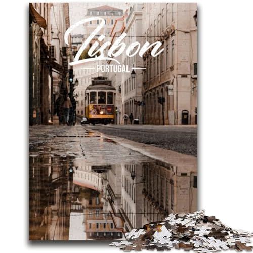 Puzzle für Erwachsene, 1000 Teile, Lissabon, für Kinder ab 14 Jahren, interessante Geschenke zur Stressreduzierung für Freunde und Familie (Größe 50x70cm) von NCVAZHASO
