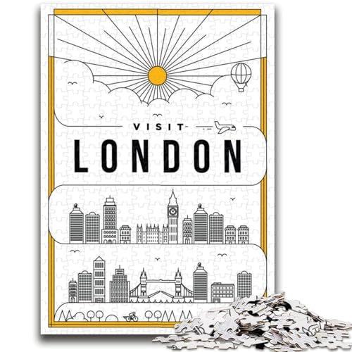 Puzzle für Erwachsene, 1000 Teile, London, Großbritannien, Familienspaß, ganze Familie, ab 14 Jahren (Größe 50x70cm) von NCVAZHASO
