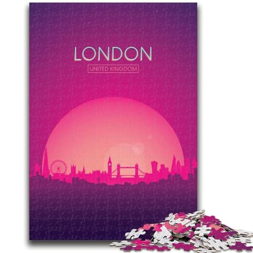 Puzzle für Erwachsene, 1000 Teile, London, Großbritannien, für Lernspiele, Herausforderungsspielzeug, ganze Familie (Größe 38x26cm) von NCVAZHASO