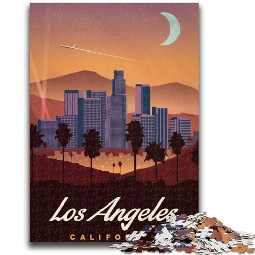 Puzzle für Erwachsene, 1000 Teile, Los Angeles, für Kinder ab 14 Jahren, interessante Geschenke zur Stressreduzierung für Freunde und Familie (Größe 38x26cm) von NCVAZHASO