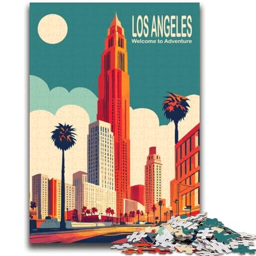 Puzzle für Erwachsene, 1000 Teile, Los Angeles, für Kinder ab 14 Jahren, interessante Geschenke zur Stressreduzierung für Freunde und Familie (Größe 38x52cm) von NCVAZHASO
