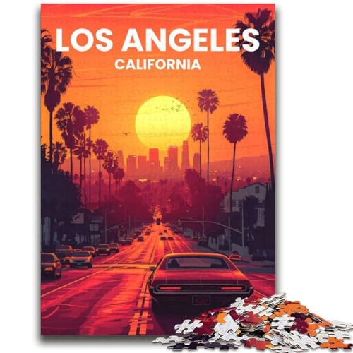 Puzzle für Erwachsene, 1000 Teile, Los Angeles, für Kinder ab 14 Jahren, interessante Geschenke zur Stressreduzierung für Freunde und Familie (Größe 38x52cm) von NCVAZHASO