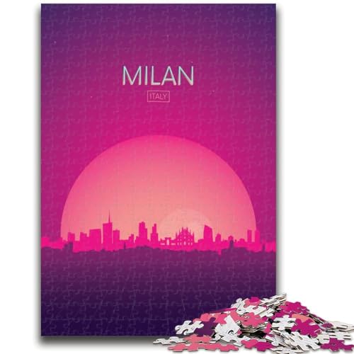 Puzzle für Erwachsene, 1000 Teile, Mailand, Italien, für Lernspiele, Herausforderungsspielzeug, ganze Familie (Größe 50x70cm) von NCVAZHASO