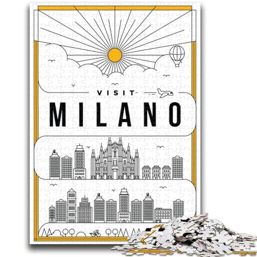 Puzzle für Erwachsene, 1000 Teile, Mailand, Italien Hilft dem Gehirn, süchtig machendes Spielzeug zu trainieren, um Geduld zu fördern EIN Kunstwerk (Größe 38x26cm) von NCVAZHASO