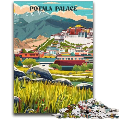 Puzzle für Erwachsene, 1000 Teile, Majestätischer Potala, für Kinder ab 14 Jahren, interessante Geschenke zur Stressreduzierung für Freunde und Familie (Größe 38x52cm) von NCVAZHASO