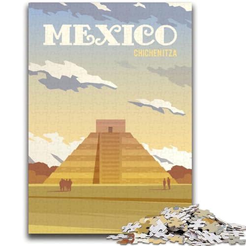 Puzzle für Erwachsene, 1000 Teile, Mexiko, Lernspiel, Herausforderungsspielzeug, ganze Familie (Größe 38x52cm) von NCVAZHASO