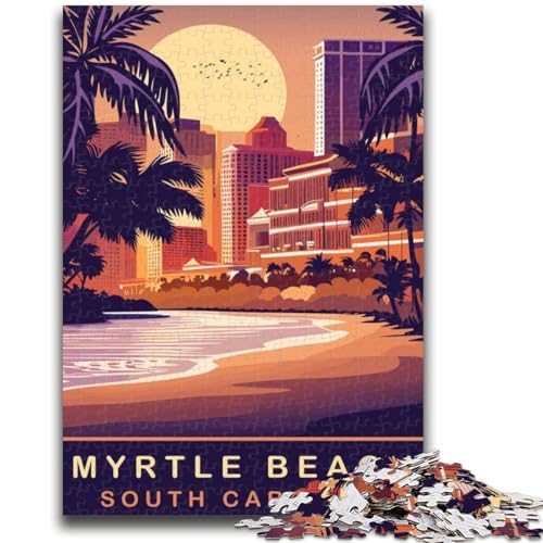 Puzzle für Erwachsene, 1000 Teile, Myrtle Beach, SC Anspruchsvolles Spiel und Familienspiel, Wanddekoration, einzigartige Geburtstags (Größe 38x26cm) von NCVAZHASO