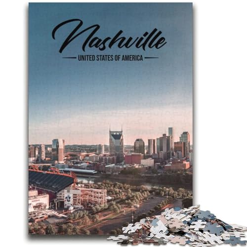 Puzzle für Erwachsene, 1000 Teile, Nashville, Familienspaß, ganze Familie, ab 14 Jahren (Größe 38x52cm) von NCVAZHASO