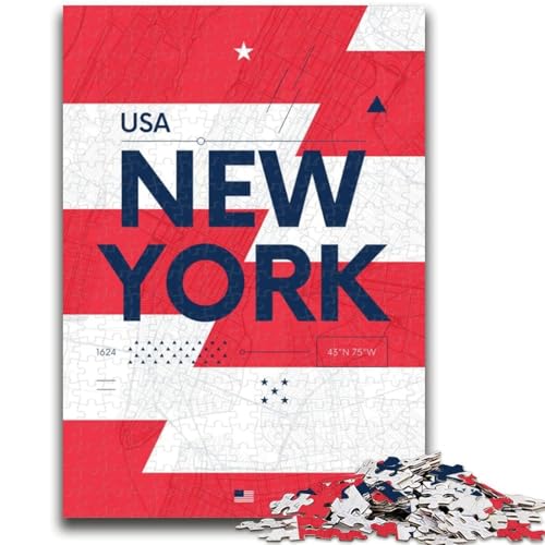 Puzzle für Erwachsene, 1000 Teile, New York City, für Kinder ab 14 Jahren, interessante Geschenke zur Stressreduzierung für Freunde und Familie (Größe 38x26cm) von NCVAZHASO