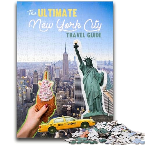Puzzle für Erwachsene, 1000 Teile, New York City Reiseführer, Lernspiele, DIY-Spielzeug, ganze Familie (Größe 50x70cm) von NCVAZHASO