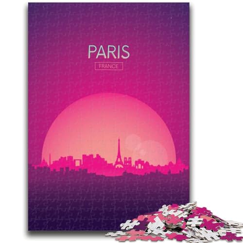 Puzzle für Erwachsene, 1000 Teile, Paris, Frankreich, für Lernspiele, Herausforderungsspielzeug, ganze Familie (Größe 50x70cm) von NCVAZHASO