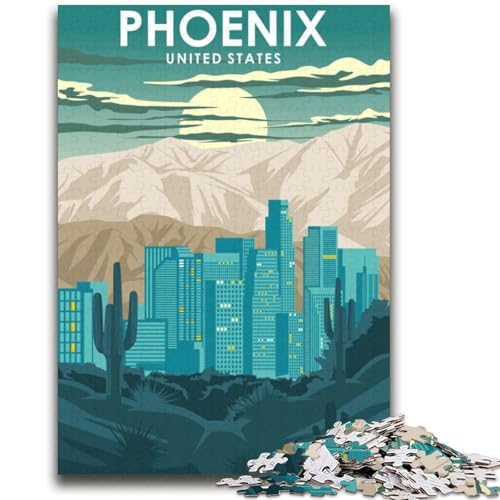 Puzzle für Erwachsene, 1000 Teile, Phoenix, Arizona, Reise, für Kinder ab 14 Jahren, interessante Geschenke zur Stressreduzierung für Freunde und Familie (Größe 38x52cm) von NCVAZHASO