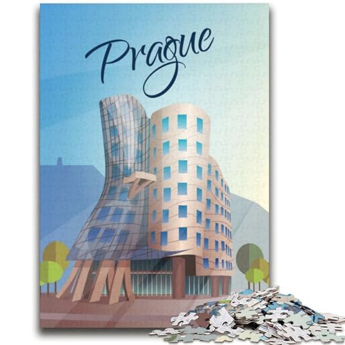 Puzzle für Erwachsene, 1000 Teile, Prag, für Kinder ab 14 Jahren, interessante Geschenke zur Stressreduzierung für Freunde und Familie (Größe 38x52cm) von NCVAZHASO