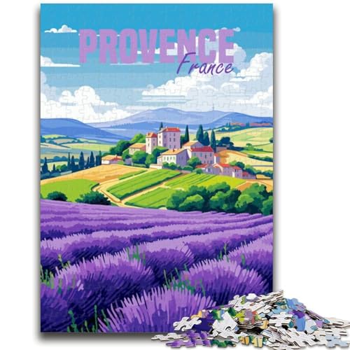 Puzzle für Erwachsene, 1000 Teile, Provence, Frankreich, Lavendel, Familienspaß für die ganze Familie, Erwachsene und Kinder ab 14 Jahren (Größe 38x26cm) von NCVAZHASO
