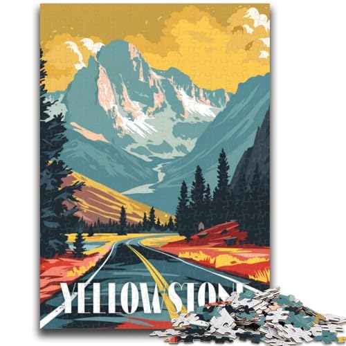 Puzzle für Erwachsene, 1000 Teile, Road to Yellowstone, Familienspaß für die ganze Familie, Kinder ab 14 Jahren (Größe 38x26cm) von NCVAZHASO
