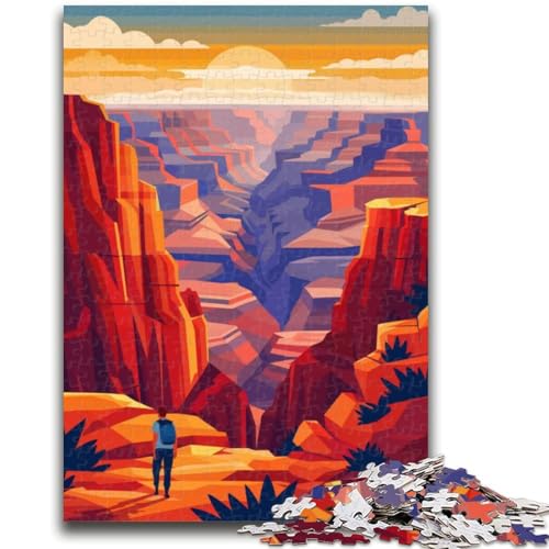 Puzzle für Erwachsene, 1000 Teile, Sonnenuntergang am Grand Canyon, anspruchsvolles Spiel und Wanddekoration für die ganze Familie, einzigartige Geburtstags (Größe 50x70cm) von NCVAZHASO