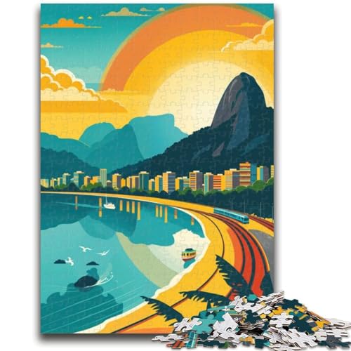 Puzzle für Erwachsene, 1000 Teile, Stadtbild von Rio de Janeiro, für Kinder ab 14 Jahren, interessante Geschenke zur Stressreduzierung für Freunde und Familie (Größe 50x70cm) von NCVAZHASO