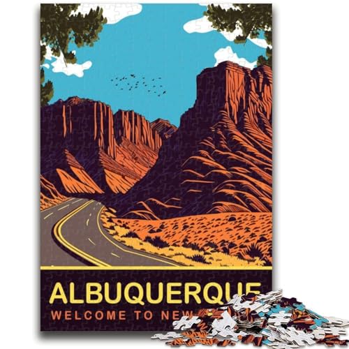 Puzzle für Erwachsene, 1000 Teile, Straße nach Albuquerque, Lernspiel, Herausforderungsspielzeug, ganze Familie (Größe 38x26cm) von NCVAZHASO